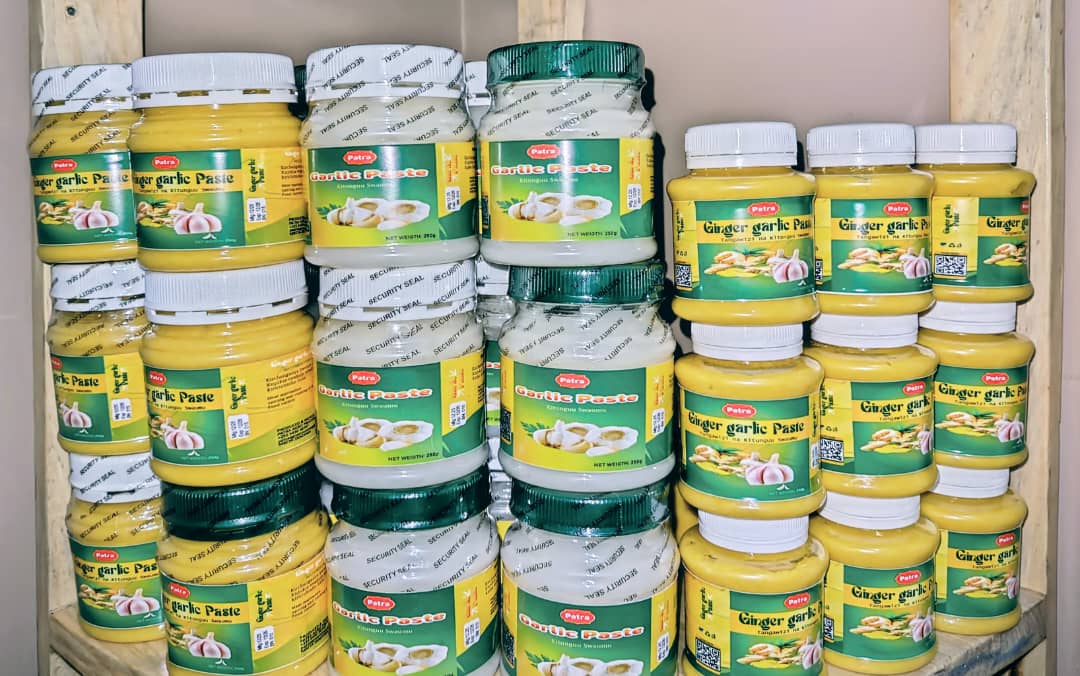 Patra paste jars on shelf